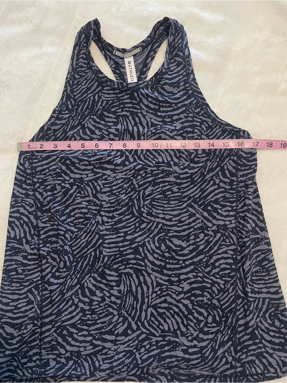 Athleta Ultimate Train Racerback Tank Navy Print Small - Picture 7 of 8
